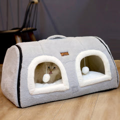 OMIVIER cama-gato-cueva-plegable: refugio cómodo para siestas tranquilas