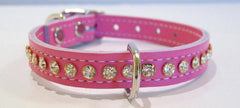 Collar OmniPet de cuero con cristales para uso diario y ocasiones especiales