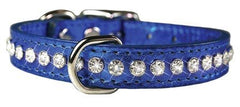 OmniPet collar de cuero con cristales, ideal para paseos con estilo.
