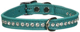 OmniPet collar de cuero con cristal Jade; lujo cómodo para paseos diarios.