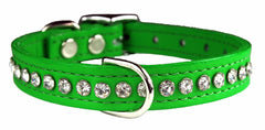 OmniPet collar cristal esmeralda: brillo refinado para uso diario.