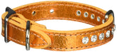 OmniPet Collar Crystal Leather: brillo elegante para paseos diarios.