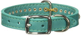 OmniPet collar de cuero jade con cristales para perros, duradero y elegante para uso diario.