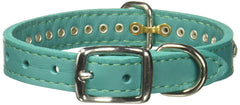 OmniPet collar de cuero jade con cristales para perros, duradero y elegante para uso diario.