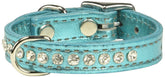OmniPet Signature Leather Crystal Collar con diamantes brillantes, ideal para paseos con estilo