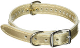 Collar OmniPet Signature con cristales y costura doble, cuero duradero.