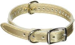 Collar OmniPet Signature con cristales y costura doble, cuero duradero.