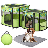 Ondware jaula para gatos portátil con áreas divididas para juego y baño, diseño versátil