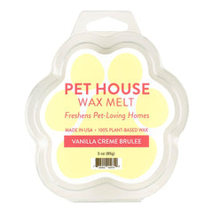 One Fur All Pet House Vainilla Crème Brûlée, melts de soja, aroma suave para mascotas.