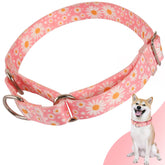 ONEFOJOJO collar martingala diseño margarita rosa floral ideal para paseos con control suave