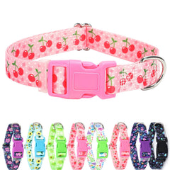 ONEFOJOJO collar rosa cereza XL para perros grandes, estilo distintivo para paseos diarios.
