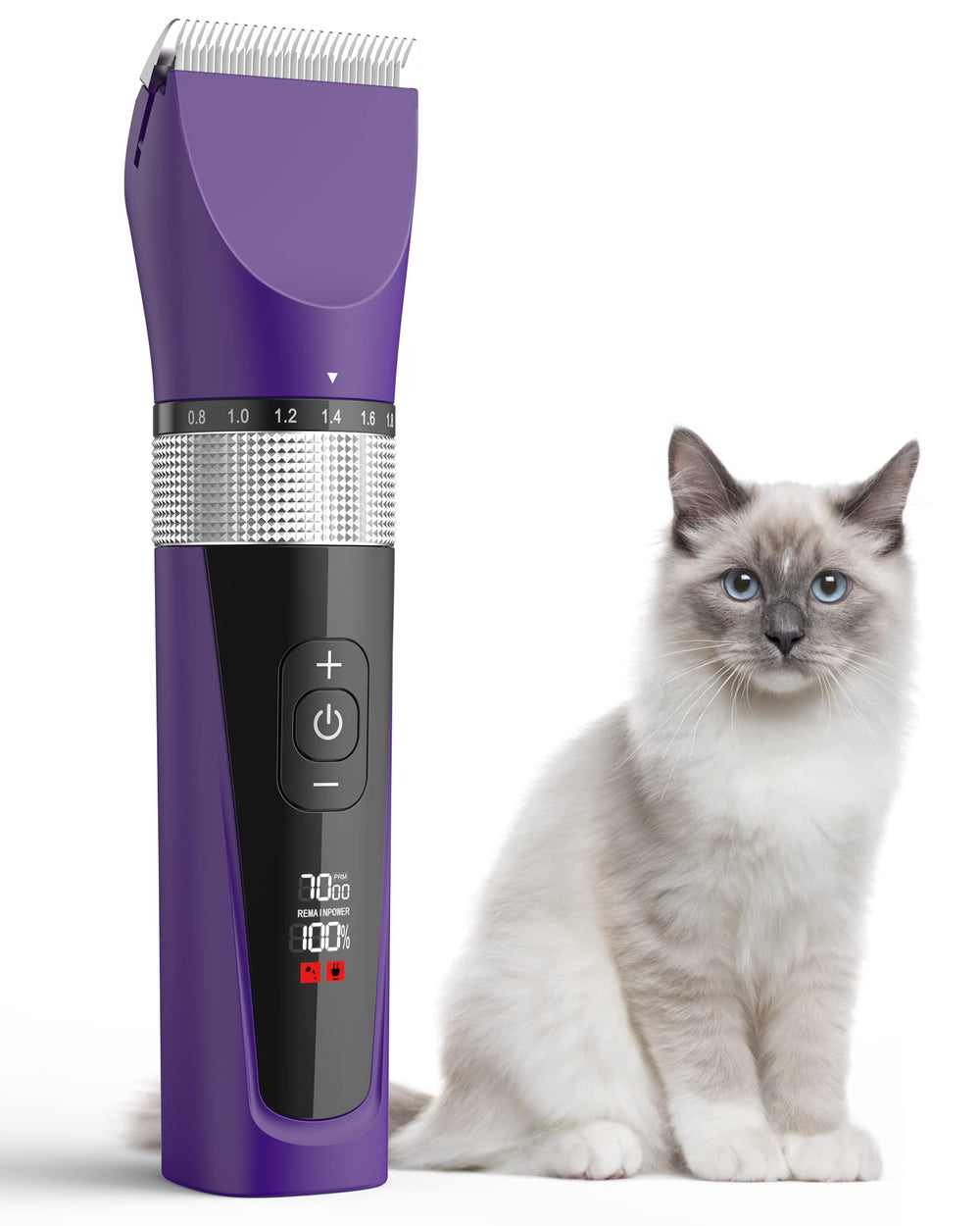 oneisall cortapelos para gatos, pelo matizado y largo, acabado suave