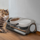 Oneluck bol gato ceramica elevada: diseño ergonómico para comer sin desbordes
