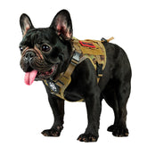 OneTigris arnés táctico para perro camuflado, vista frontal, cómodo para caminar al aire libre