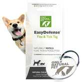 Only Natural Pet EasyDefense etiqueta collar ligera para uso diario y cómodo.