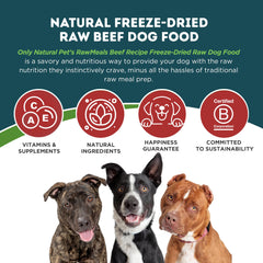 Only Natural Pet RawMeals perro-comiendo: muestra textura agradable y sabor natural