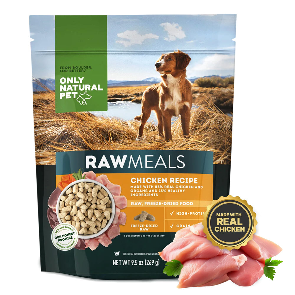 Only Natural Pet RawMeals Receta Pollo: bolsa de 9.5 oz lista para servir