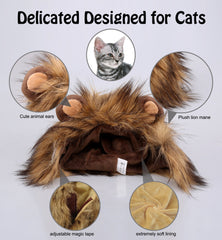 Onmygogo melena de león para gatos, ajuste cómodo 26–38 cm