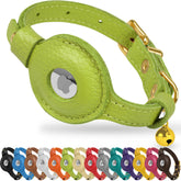 OOPSDOGGY Collar de cuero con AirTag integrado para seguridad.