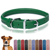 OOPSDOGGY collar de cuero enrollado para perros pequeños, cómodo y seguro.