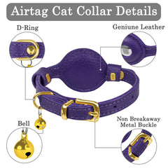 OOPSDOGGY detalle de cuero genuino, collar elegante y resistente para felinos.