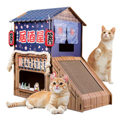 opbodqo casa gato carton doble cama: descanso cómodo para tu felino