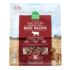 Open Farm mordiscos crudos de res 95% carne; sabor intenso para cada bocado.