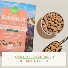 Open Farm RawMix: hígado, riñón y hueso para una mezcla proteica y completa.