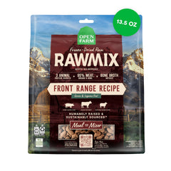 Open Farm RawMix Morsels: empaque frontal, lista para introducir en la comida diaria.