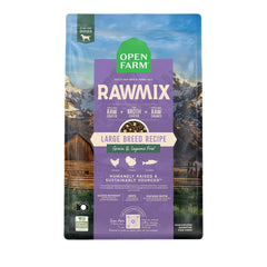 Open Farm RawMix para perros grandes, bolsa de 20 libras, nutrición sin granos de alta proteína.