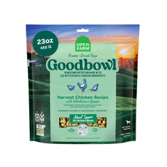 Open Farm Goodbowl complemento liofilizado con pollo para perros, alto en proteína.