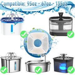 OPISICEN filtros para gato 67 onzas ofrecen limpieza eficiente del agua diaria.