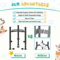 Uso en interiores y exteriores con Oppro soporte elevador para perros