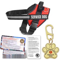 Opstin chaleco de servicio para perro con etiqueta de identificación para paseos seguros