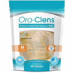 Ora-Clens chews dentales con textura abrasiva para limpieza al masticar