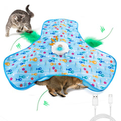 ORHOMELIFE juguete interactivo para gatos con pluma en movimiento estimula la caza y exploración