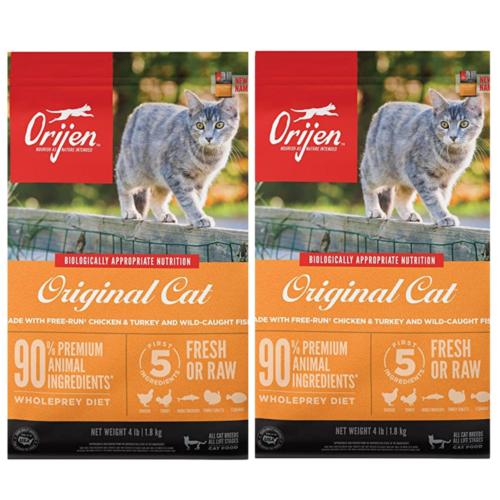 ORIJEN: envase de 4 libras para gatos y gatitos, alimento seco sin granos.