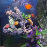 OrnaMounts madera flotante saliente, ornamento de pared para crear profundidad en el acuario