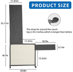 Oroonoko protector de sisal para sofá, superficie natural que canaliza el rasguño.