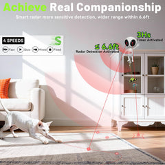 ORSDA-movimiento-zigzag-laser crea sorpresas visuales para gatos curiosos.