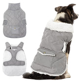 ORZECHKO chaqueta de invierno para perros, vista frontal, protege contra el viento y frío.