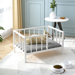 Cama para perro OSCHF con barandas elevadas, descanso cómodo y limpio.