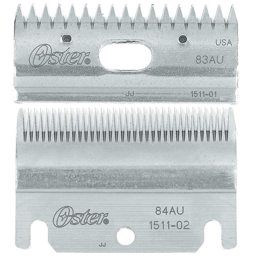 Cuchillas Oster Clipmaster superiores e inferiores para recorte detallado en caballos, corderos y ganado.
