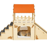 OtterPets nido interior conejo-xl: refugio suave para descansar y jugar.