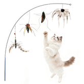 ottmat Juguete interactivo con gusano volador para estimular la caza del gato.