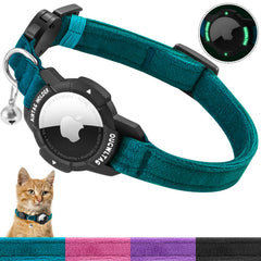 OUCWLTAG collar gato integrado AirTag para rastreo seguro
