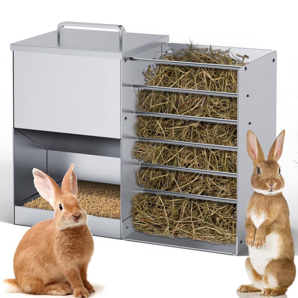 OUJIMAI alimentador automático para conejos 4-5l, gran capacidad para varias mascotas.