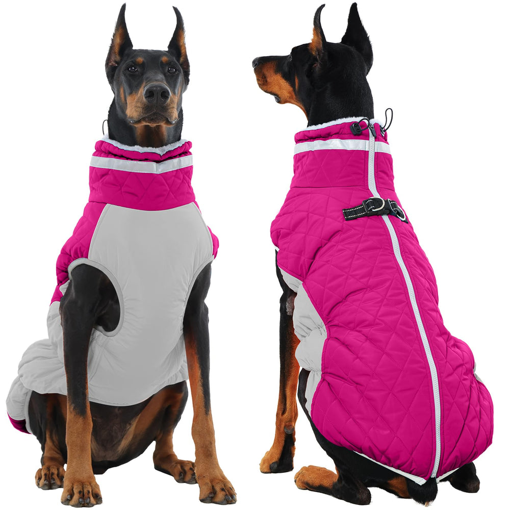OUOBOB abrigo de invierno para perros, frente con cremallera para vestir fácil