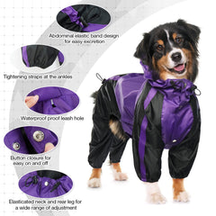 OUOBOB abrigo impermeable para perros grandes protege contra lluvia y charcos