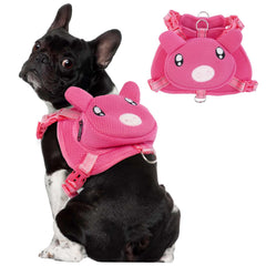 OUOBOB arnés mochila para perros, vista frontal, ideal para viajes y paseos.